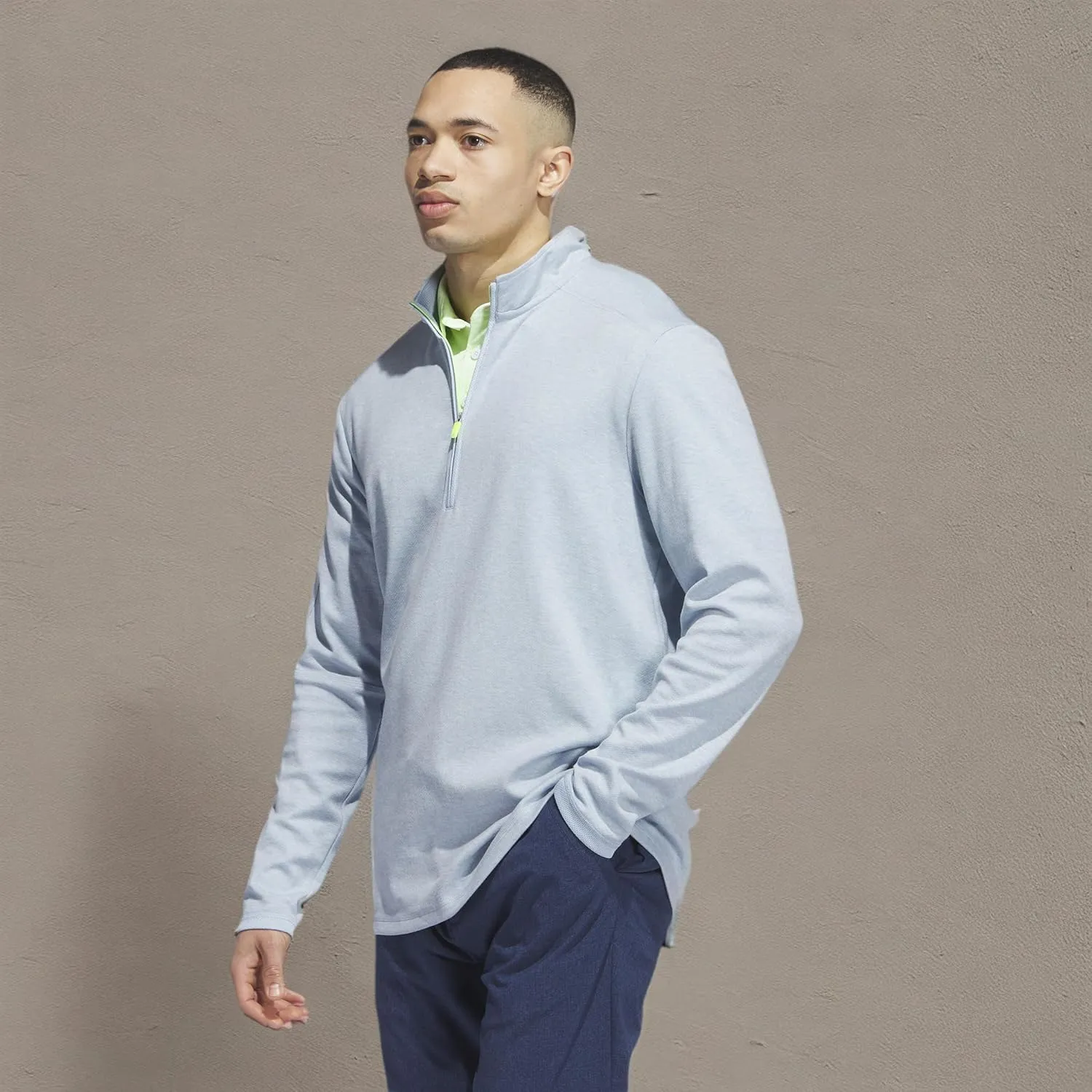 adidas Men's 3-Stripes Quarter Zip Golf Pullover