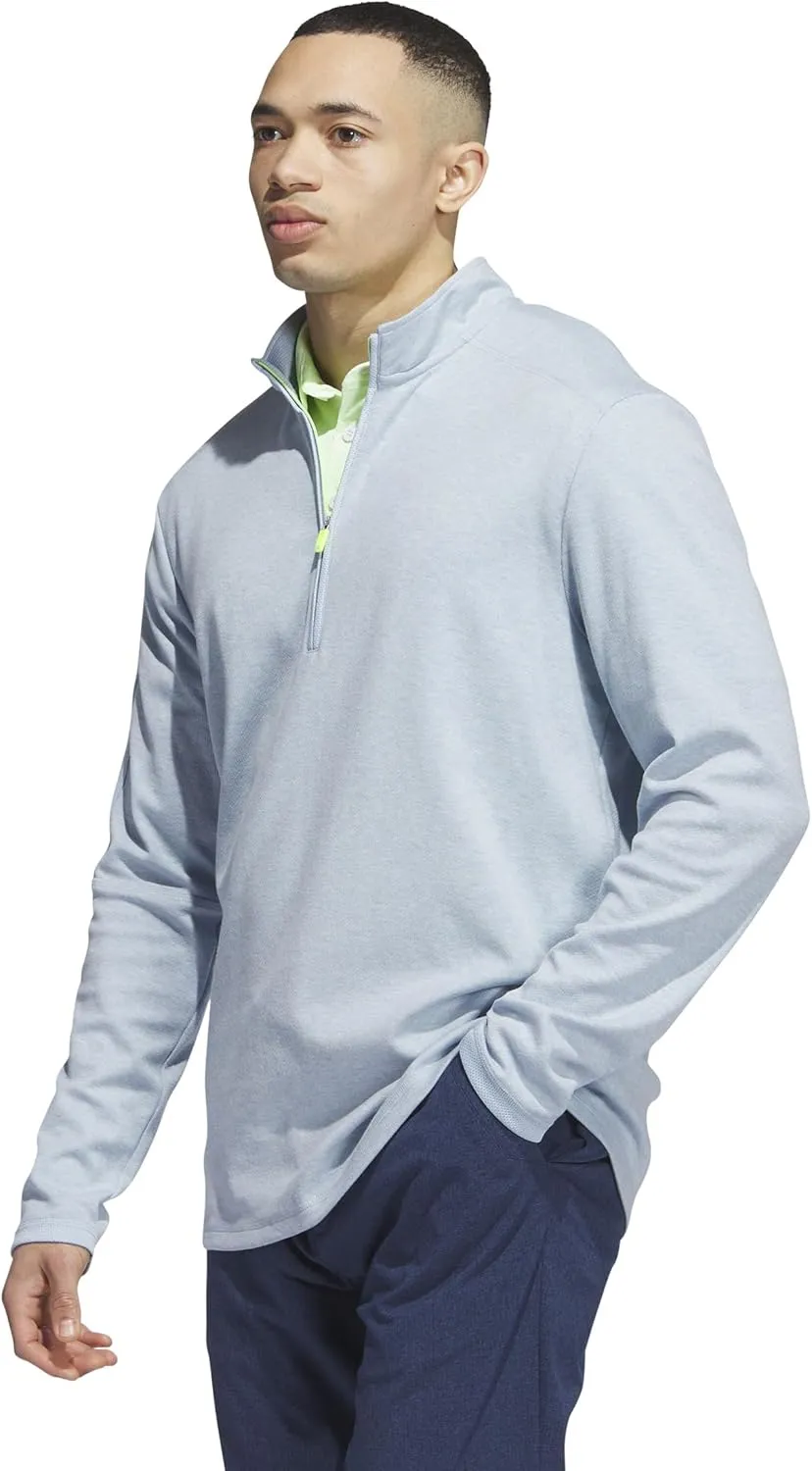 adidas Men's 3-Stripes Quarter Zip Golf Pullover