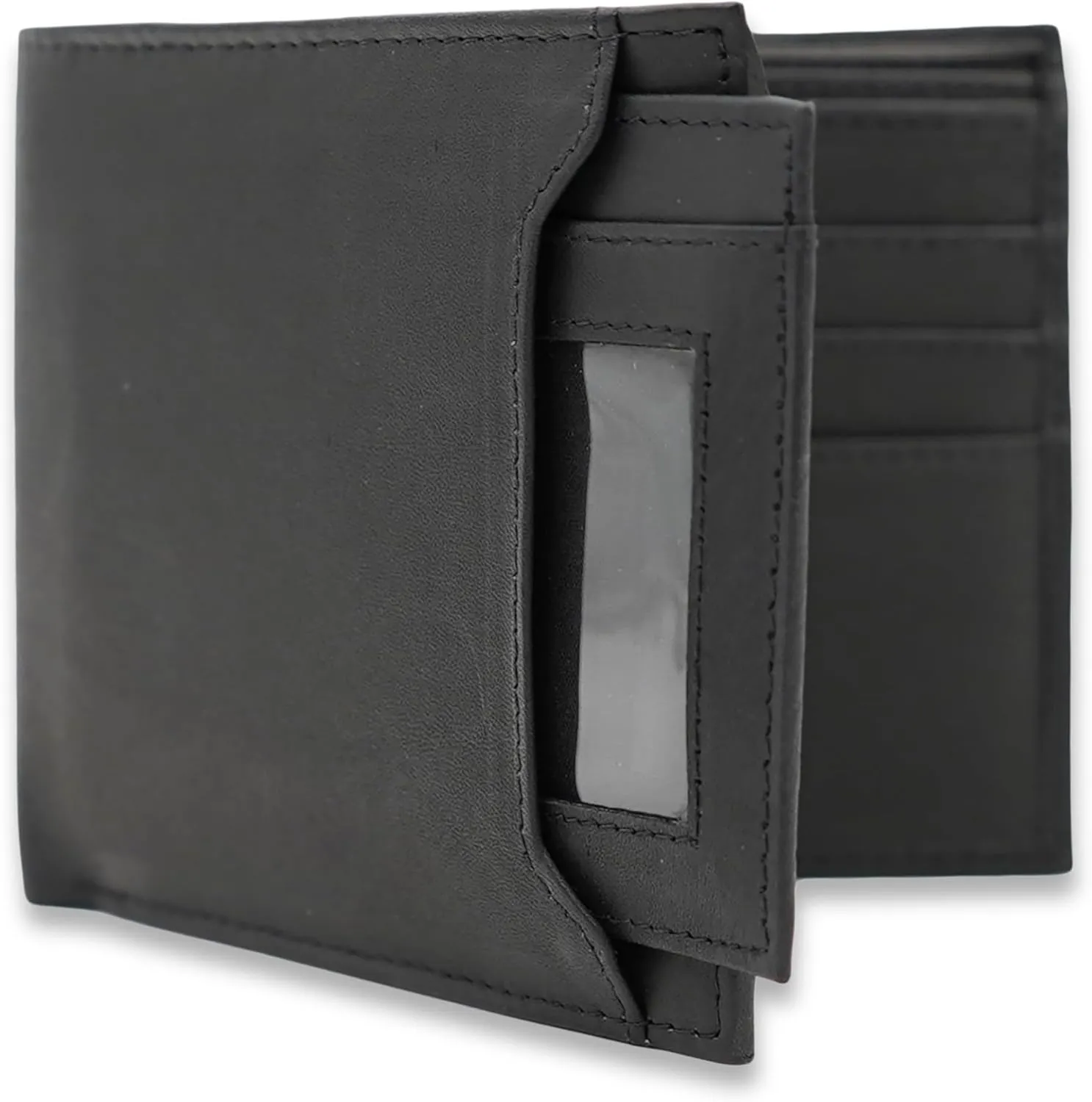 AG Wallets Leather Wallet for Men - Sliding 2-in-1 Bifold Wallet with Removable Card Holder & RFID Protection - Premium Travel Wallet - Versatile & Functional Design - Black