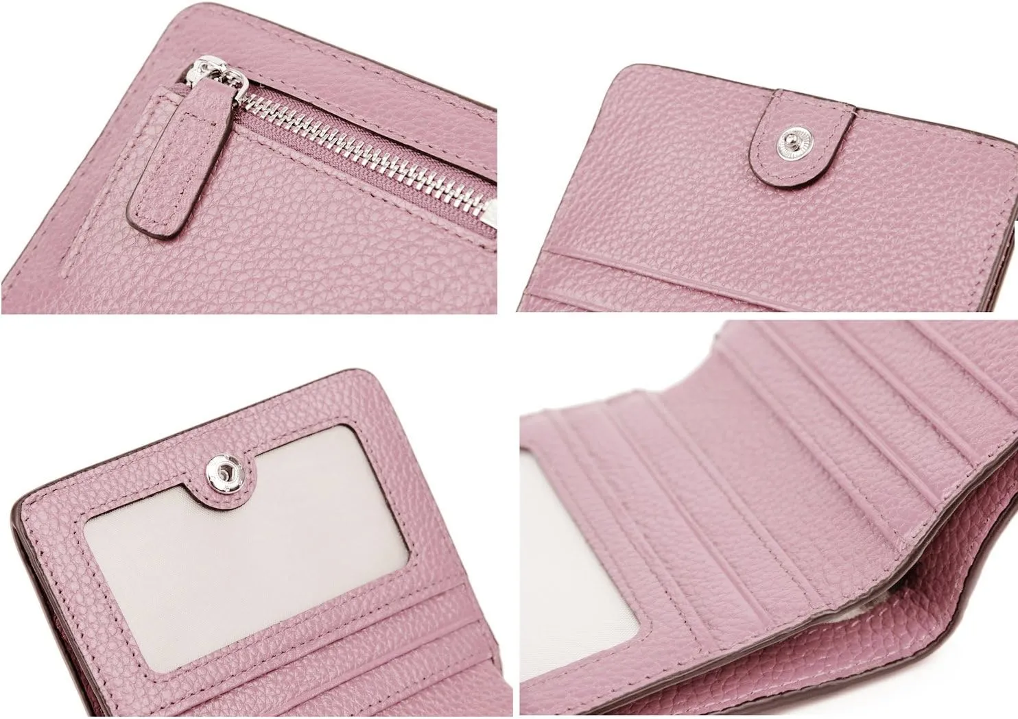 AINIMOER Small Leather Wallet for Women, Ladies Credit Card Holder RFID Blocking Women's Mini Bifold Pocket Purse