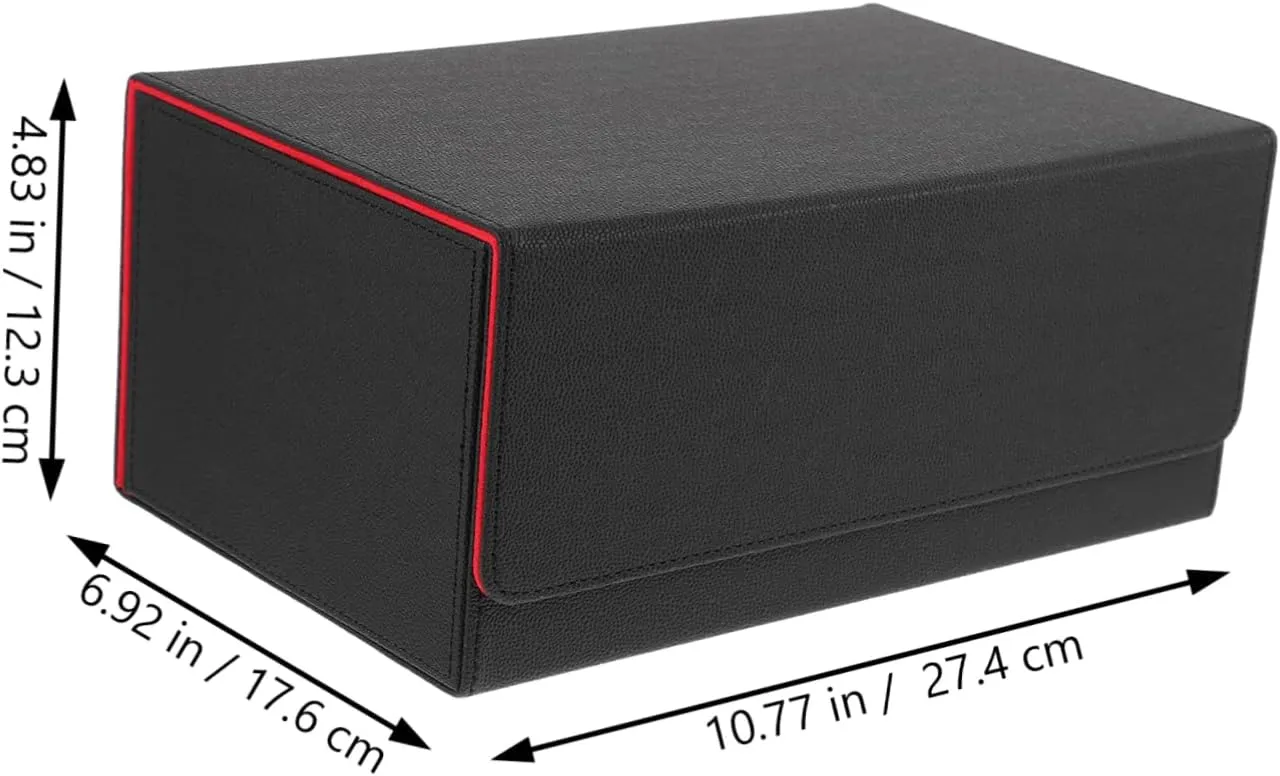Alasum Game Card Storage Box Closure Pu Leather Organizer for Trading Cards Compact Design Scratch-Resistant Case Smooth Edges for Safe Handling for and and Friends