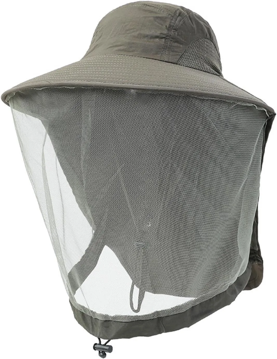 All-Season UPF 50  Unisex Outdoor Fishing Hat with Wide Brim and Hidden Neck Flap - Breathable Mosquito Net, Adjustable for Comfort, Ideal for Hiking, Climbing, and Gardening Army Green