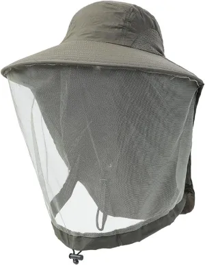 All-Season UPF 50  Unisex Outdoor Fishing Hat with Wide Brim and Hidden Neck Flap - Breathable Mosquito Net, Adjustable for Comfort, Ideal for Hiking, Climbing, and Gardening Army Green