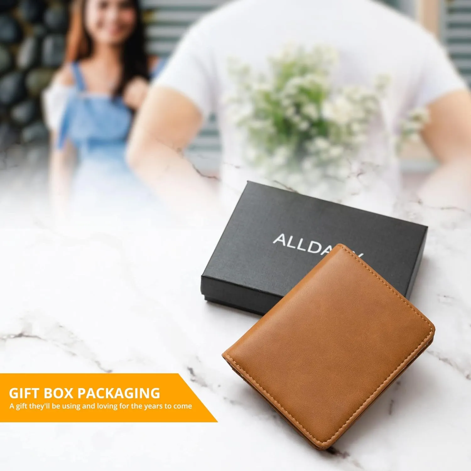 Alldaily Small RFID Wallet for Women Slim Compact Bifold Pocket Ladies Travel Mini Purse (Brown)
