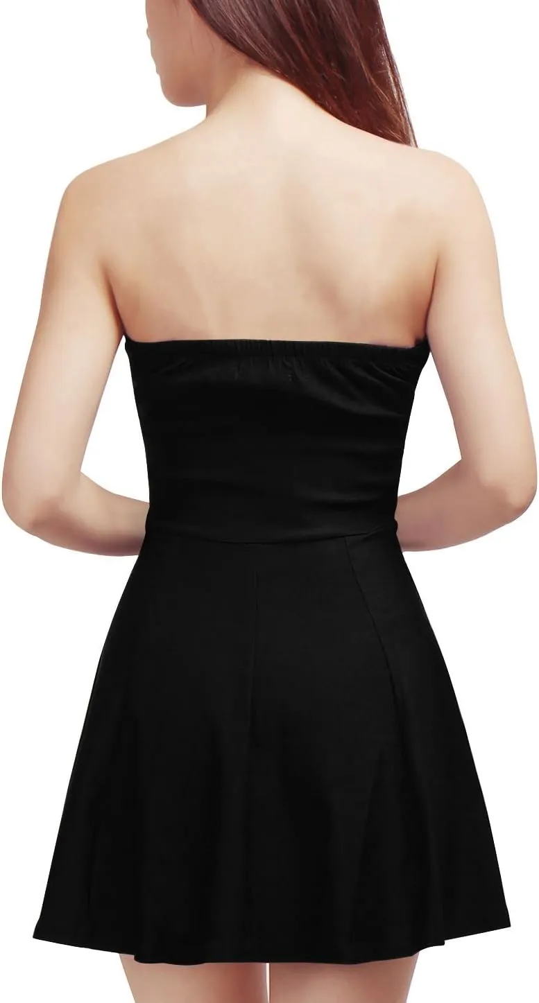 Allegra K Women's Sexy Strapless Party Dress Sweetheart Neck Sleeveless Summer Mini Dresses