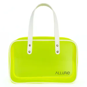 Allure Transparent Green Travel Toiletry Bag with White Handles (AHBG_07)
