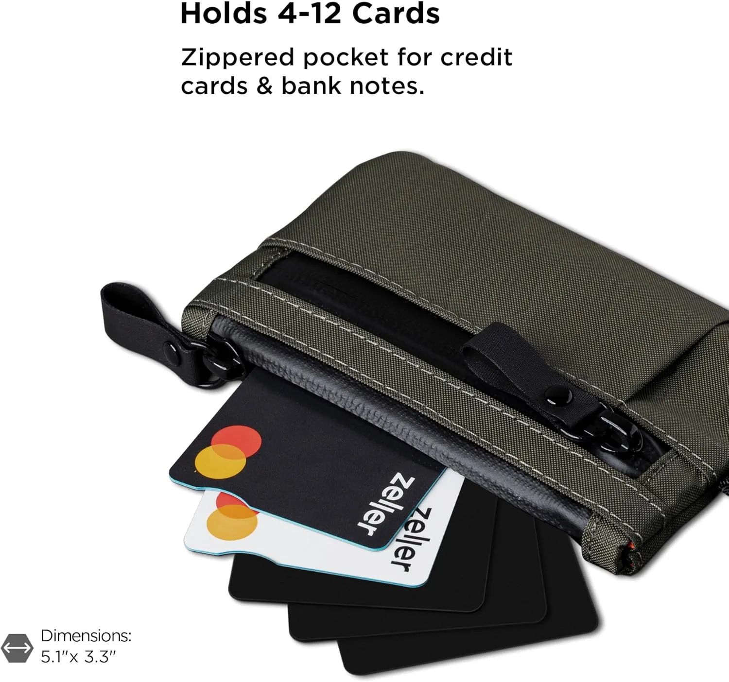 ALPAKA Zip Pouch Pro - Minimalist Zipper Wallet - with RFID Blocking ID Card Holder Wallet with Zipper for Men with Multi-tool Slot