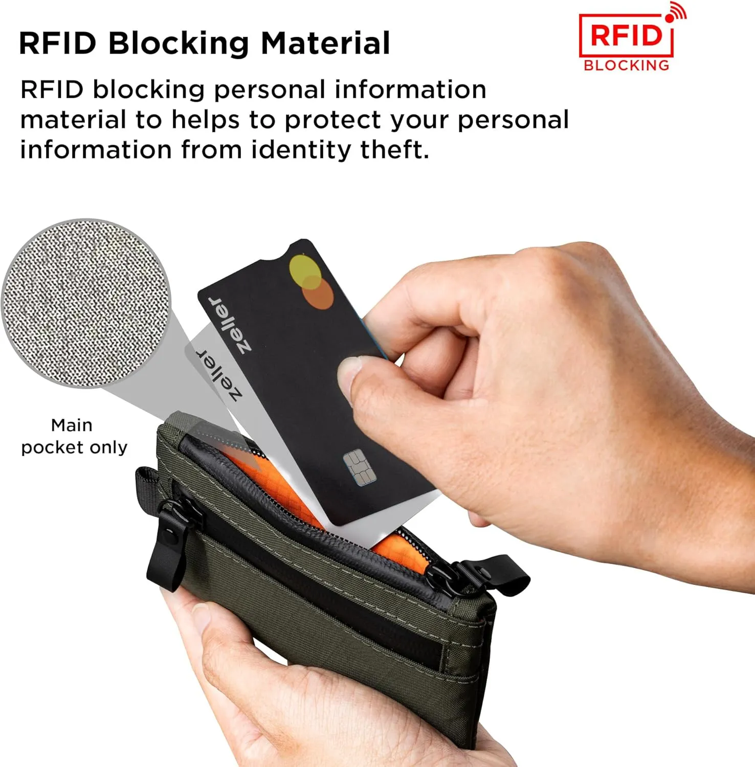 ALPAKA Zip Pouch Pro - Minimalist Zipper Wallet - with RFID Blocking ID Card Holder Wallet with Zipper for Men with Multi-tool Slot