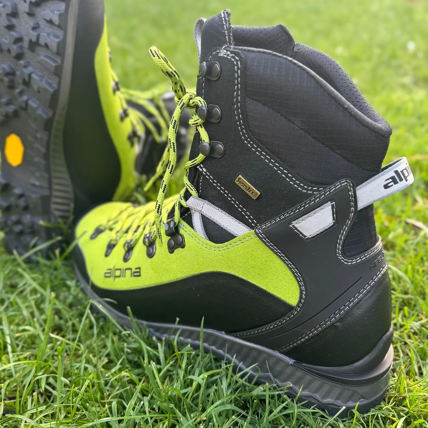 Alpina DIABLO Premium Men's Boots - Waterproof Leather Shoes with Sympatex Breathable Membrane - Vibram Sole - Crampon Compatible - Mountaineering Hiking - Heel Counter - Made in Europe