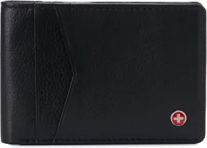 Alpine Swiss Delaney Men’s Slimfold RFID Protected Wallet Nappa Leather Comes in a Gift Box