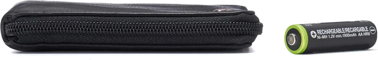 Alpine Swiss Logan Zipper Bifold Wallet For Men or Women RFID Safe Comes in a Gift Box