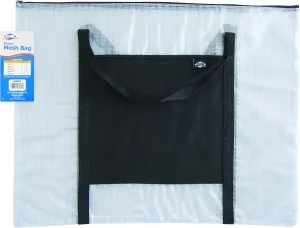 ALVIN - Clear Premium Mesh Kit Zipper Bag with Handle, Multi-Use Organization Bag for Item Storage and Arranging, Great for Needlework Projects, Art Supplies, and Travel - 20 x 26 Inches