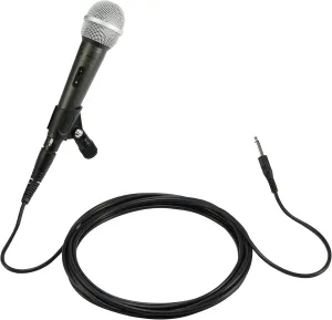 Amazon Basics Microphone for Singing, Speaking, Wired, Dynamic, XLR, Cardioid, Black/Silver
