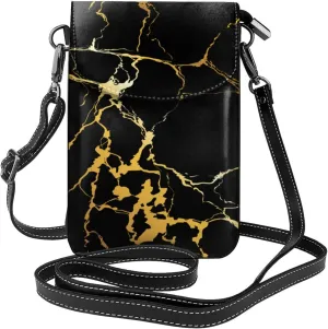 AMRANDOM Small Crossbody Bags for Women Men PU Leather Cell Phone Purse Wallet