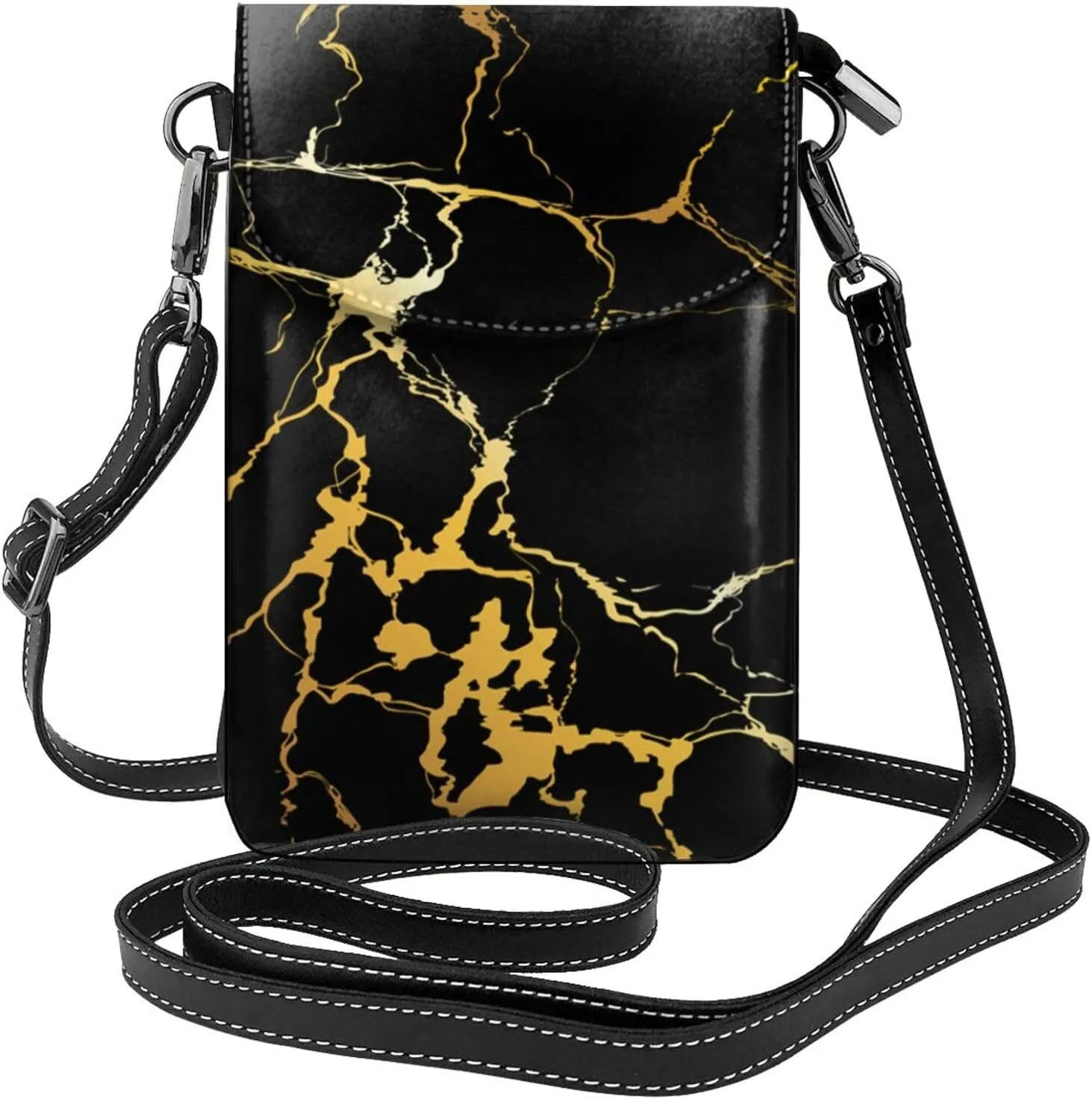 AMRANDOM Small Crossbody Bags for Women Men PU Leather Cell Phone Purse Wallet