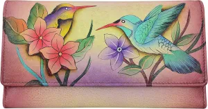 Anna by Anuschka Women's Hand Painted Genuine Leather Multi Pocket Wallet