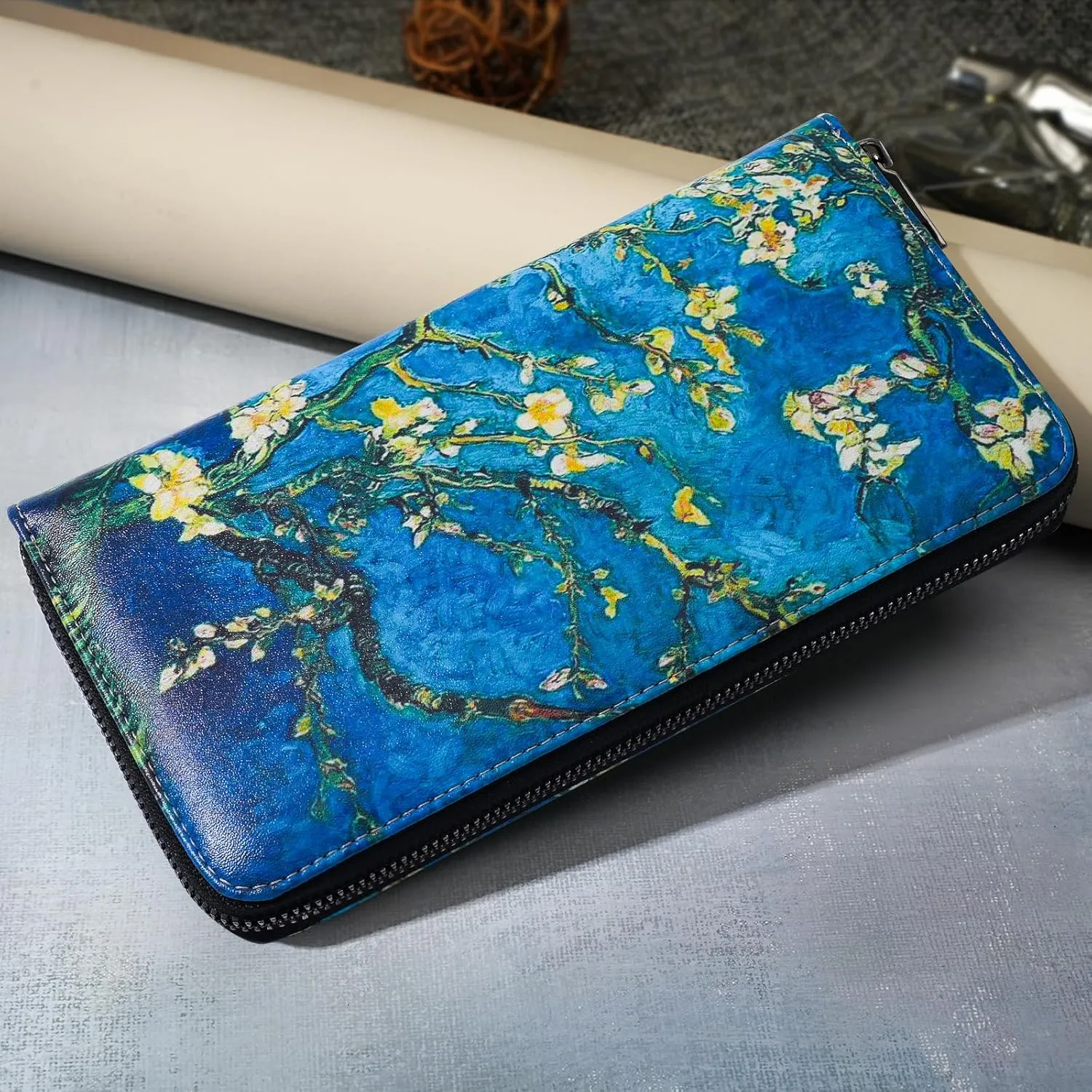 APHISON Wallet Women Large Capacity Clutch Purse For Ladies Card Holder RFID Wristlet Phone Zipper Coin Travel Pocket