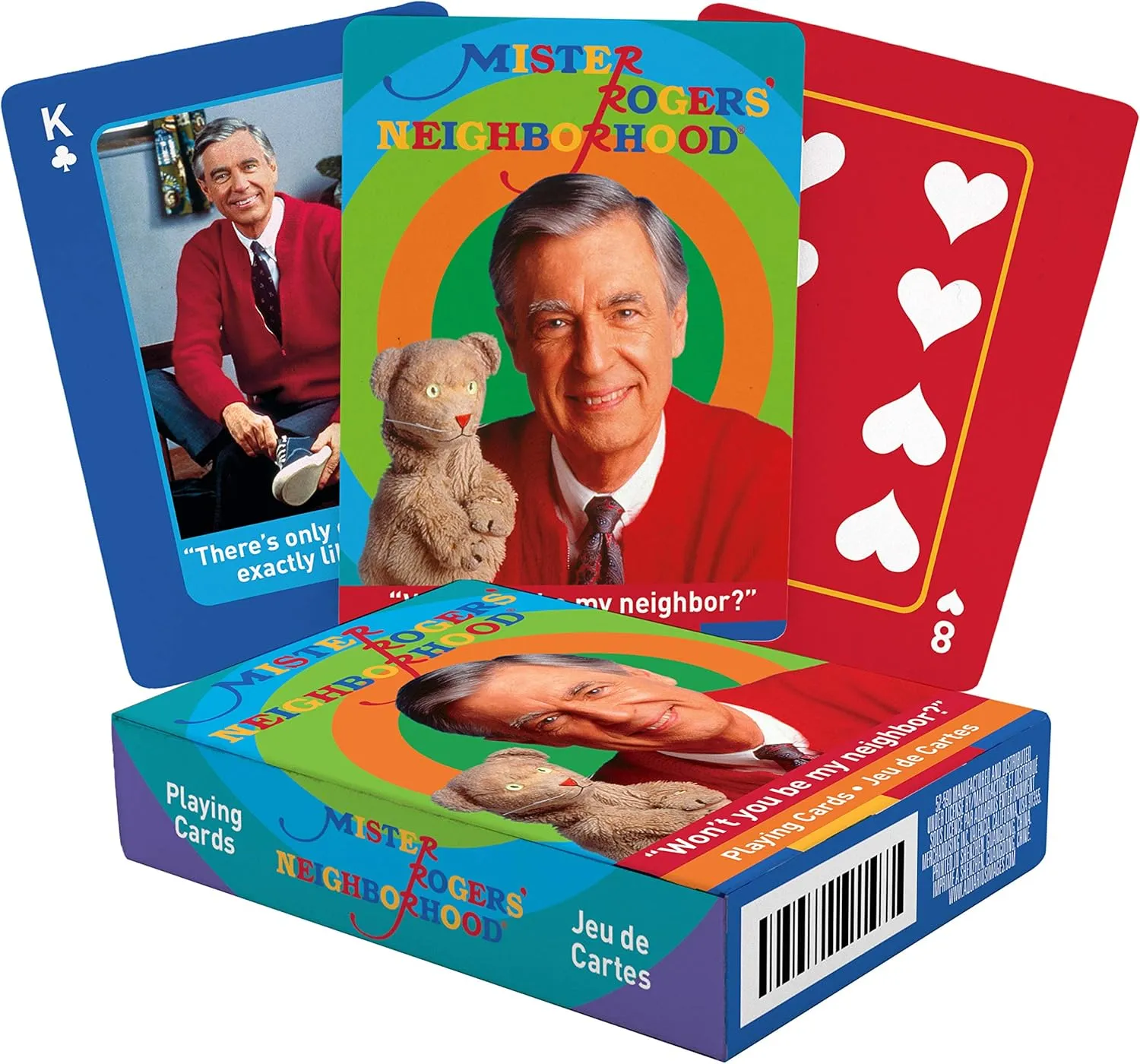 AQUARIUS Mister Rogers Playing Cards - Mr Rogers Themed Deck of Cards for Your Favorite Card Games - Officially Licensed Mister Rogers Merchandise & Collectibles - Poker Size