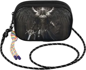 Archangel Sword Black Crossbody Bags for Women Cell Phone Purses Women's Shoulder Handbags Wallet Purse with Adjustable Strap