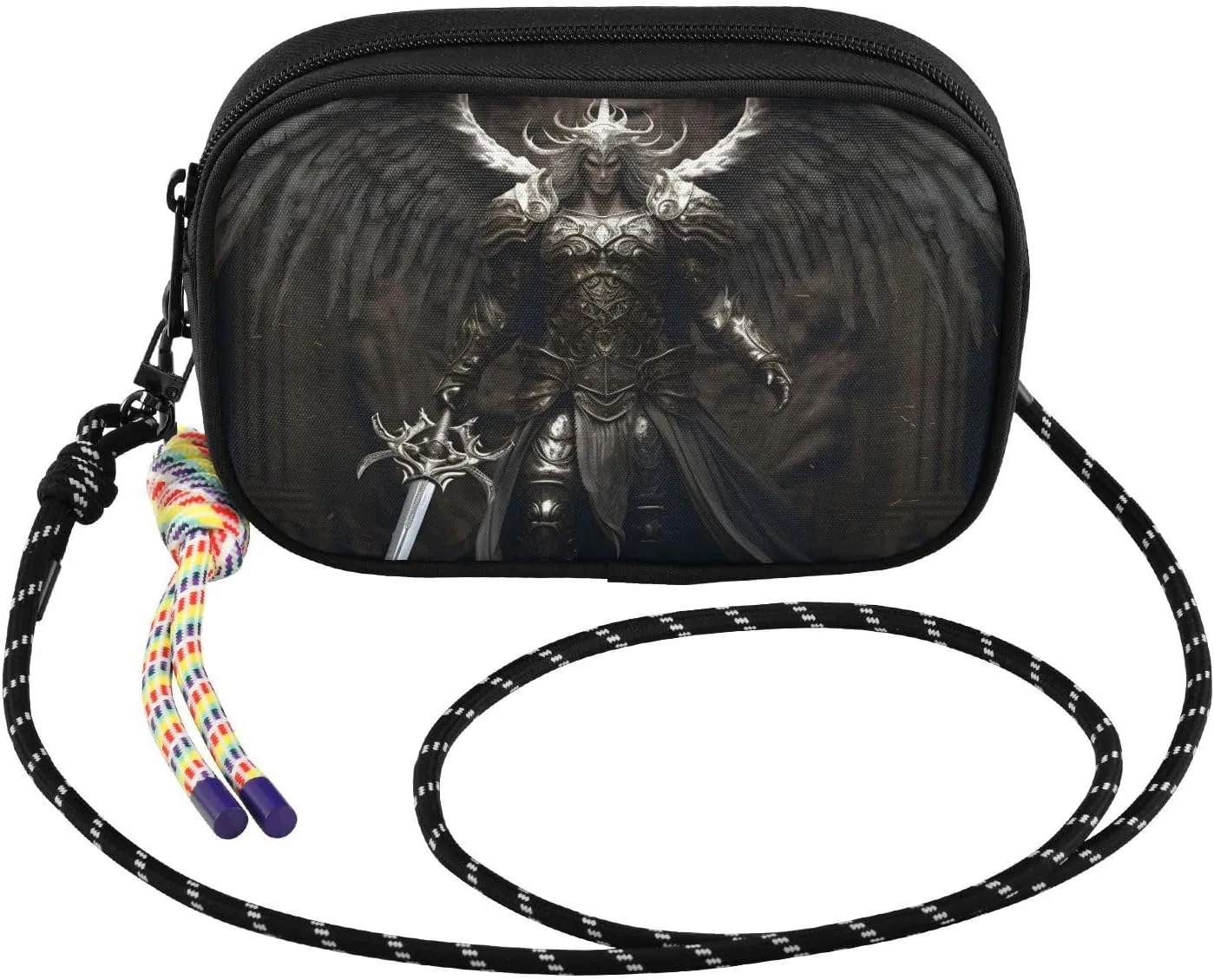 Archangel Sword Black Crossbody Bags for Women Cell Phone Purses Women's Shoulder Handbags Wallet Purse with Adjustable Strap