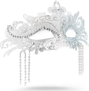 ARK Survivor Women's Metal Masquerade Mask With Rhinestone For Masquerade Party Halloween New Years Party Mardi Gras Carnival