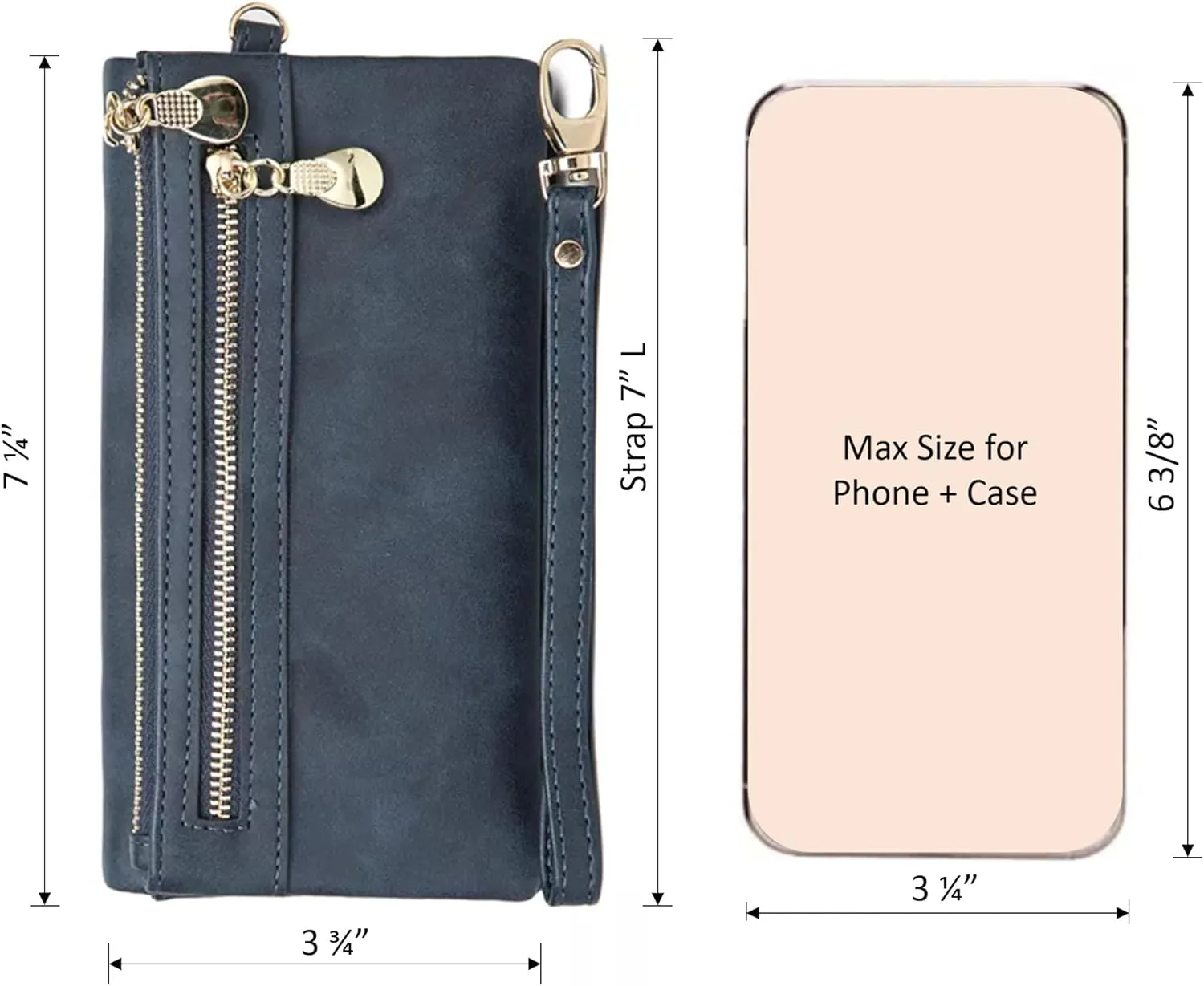 Aslana Soft Leather Long Wallet Wristlet with hand Strap Clutch Bag for Women Card holder Phone Bag (Beige)