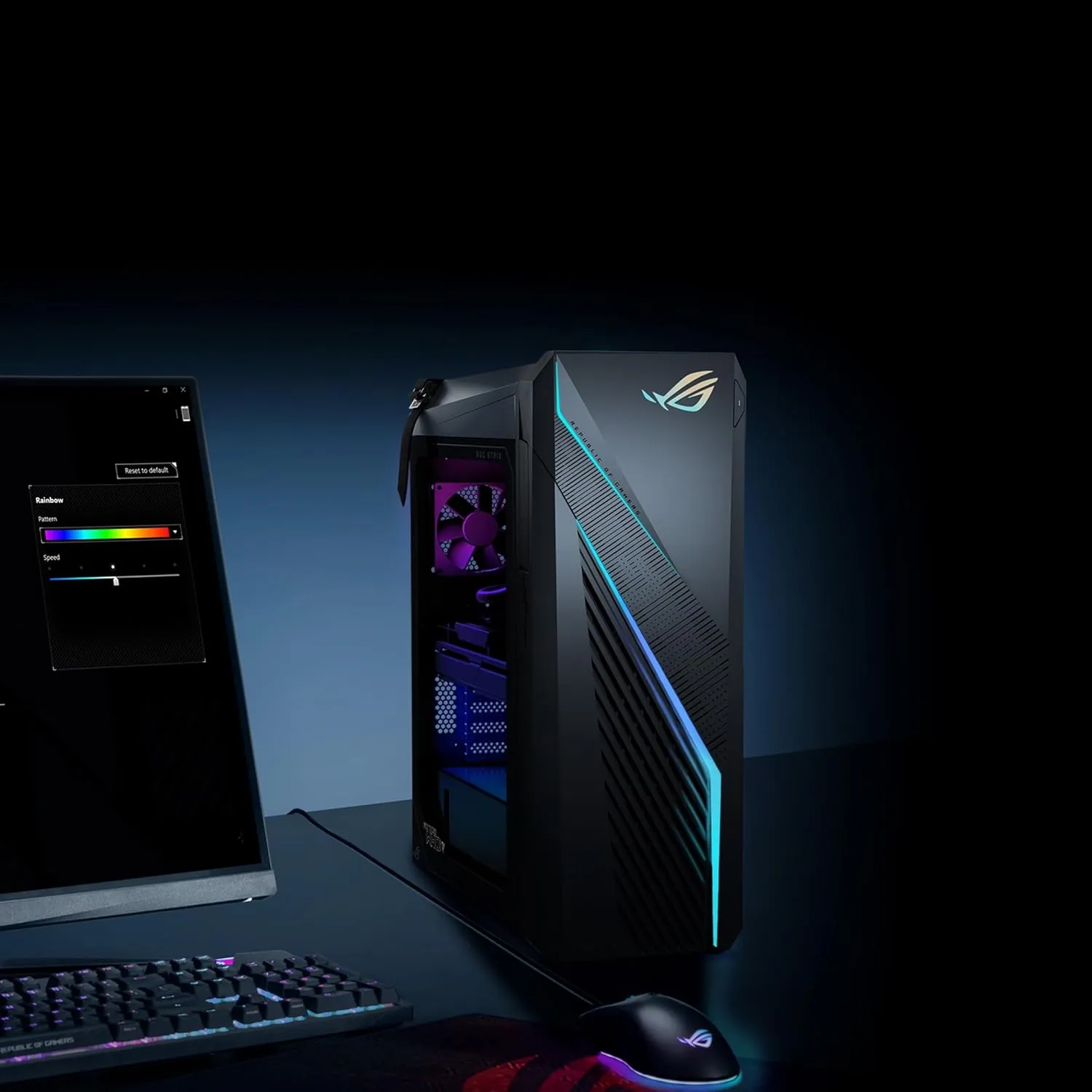 ASUS ROG G16CH Gaming Desktop Tower, NVIDIA GeForce RTX 4070 Dual, Intel 16 Core i7-13700KF Up to 5.4 GHz, 32GB RAM, 2TB SSD, Windows 11 Pro & Office License, External DVD Drive, WiFi