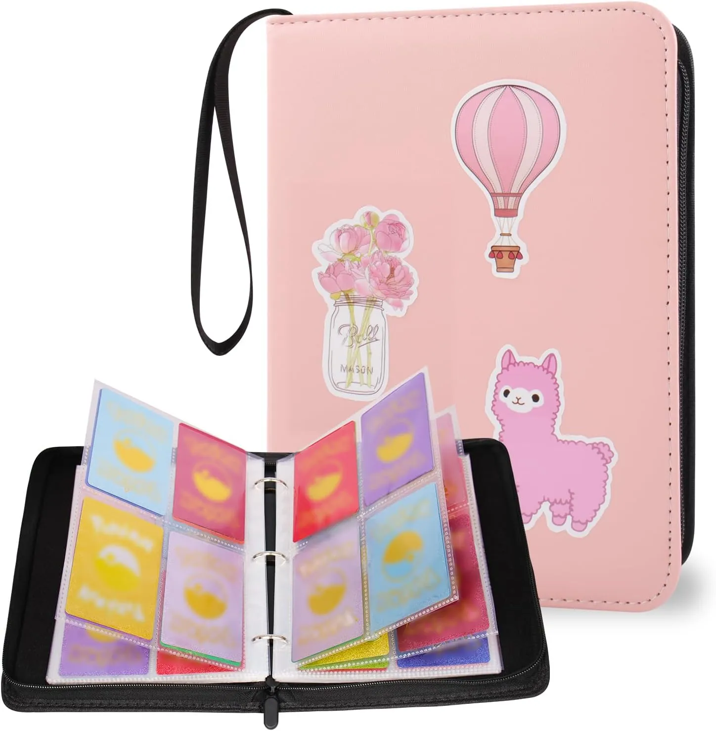 AULEEP PU Baseball Sports Game Trading Card Binder 4 Pockets 520 Cards Collection for Kids Boys Girls, Easy Carry DIY Stickers Holder, Removable Top Loading Cards Album for Yoto TCG, MTG Cards
