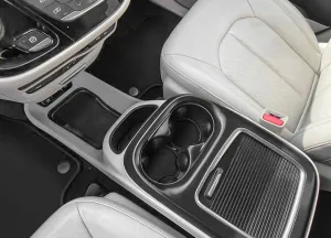 Auovo Anti-Dust Mats Compatible With Chrysler Pacifica 2017-2019 2020 2021 2022 Accessories Door Slot Pad Car Interior Automotive Decoration Center Console Liners Door Liners Cup Holder Liners (Black)
