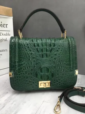 Authentic Crocodile Skin Female Flap Purse Genuine Alligator Leather Lady Small Pink Handbag Women Oblique Cross Shoulder Bag