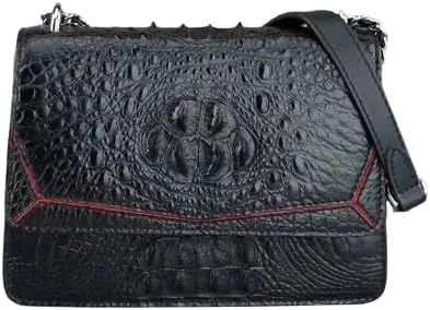 Authentic Real Alligator Leather Female Small Flap Purse Genuine Crocodile Skin Women's Chain Bag Lady Single Cross Shoulder Bag
