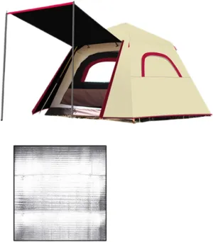 Automatic Tent for Camping, 3-5 Person Lightweight Backpacking Tent for 4 Season Camping，3000mm Waterproof Rating，With moisture-proof pad，Suitable for hiking, fishing, or car camping