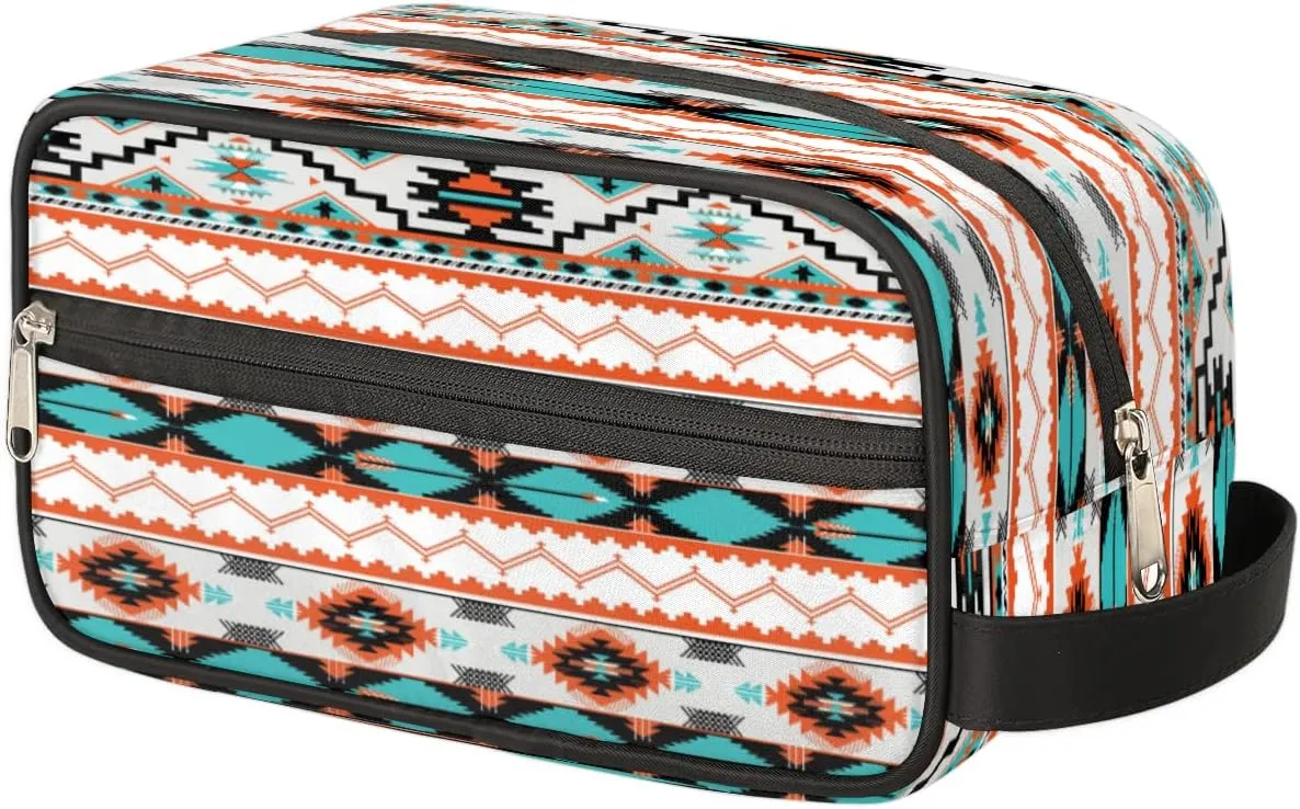 Aztec Toiletry Bag for Women Girl,Western Travel Cosmetic Bag,Hanging Makeup Bag,Approved Hygiene Bag Waterproof Dopp Kit Organizer for Toiletries Shower Bathroom Carry-on Accessories Gifts