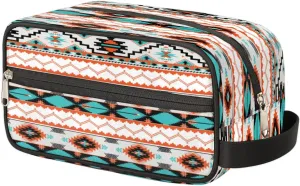 Aztec Toiletry Bag for Women Girl,Western Travel Cosmetic Bag,Hanging Makeup Bag,Approved Hygiene Bag Waterproof Dopp Kit Organizer for Toiletries Shower Bathroom Carry-on Accessories Gifts