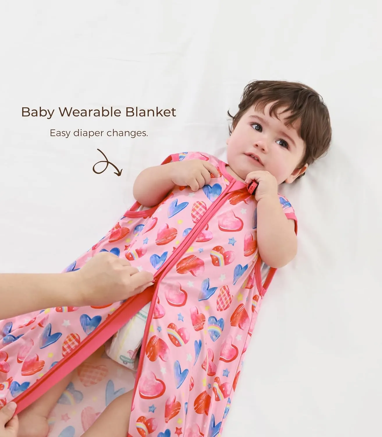 Baby Sleep Sack Newborn Viscose from Bamboo Wearable Blanket Soft Sleep Bag with 2-Way Zipper for Boys Girls