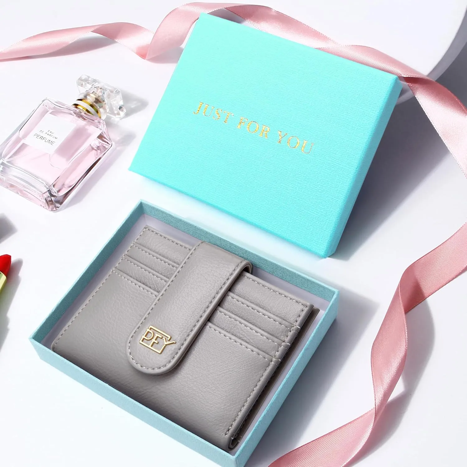 Badiya Small Wallets for Women Bifold Multi Card Case Wallet Slim Credit Card Holder with Zipper Coin Purse