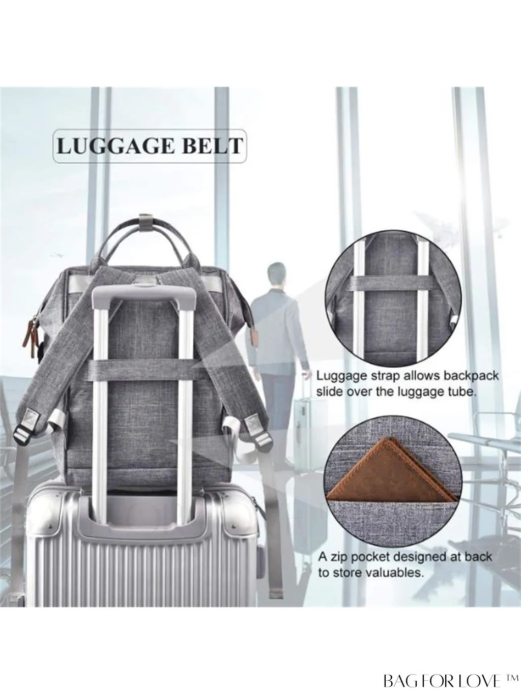 BagForLove - 17.3 Wide Open Laptop Backpack with USB Charging Port - Water Resistant, Multipurpose Business Travel Bag