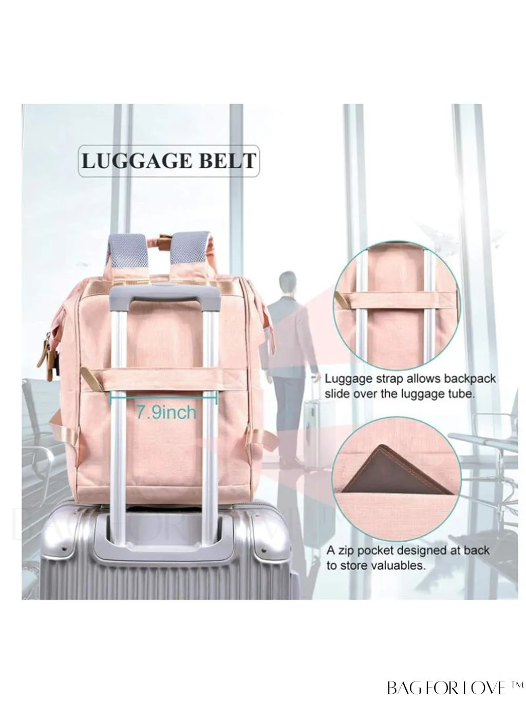BagForLove - 17.3 Wide Open Laptop Backpack with USB Charging Port - Water Resistant, Multipurpose Business Travel Bag