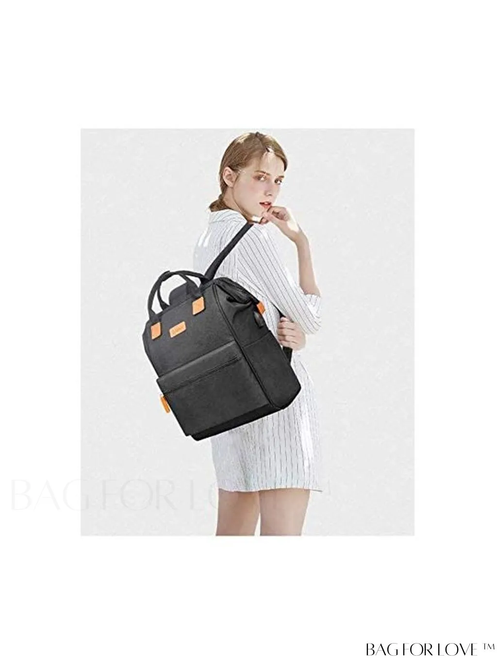 BagForLove - 17.3 Wide Open Laptop Backpack with USB Charging Port - Water Resistant, Multipurpose Business Travel Bag