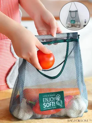 BagForLove - Mesh Hanging Fruit & Vegetable Storage Bag - Portable, Versatile & Essential for Home, Travel & Dorm