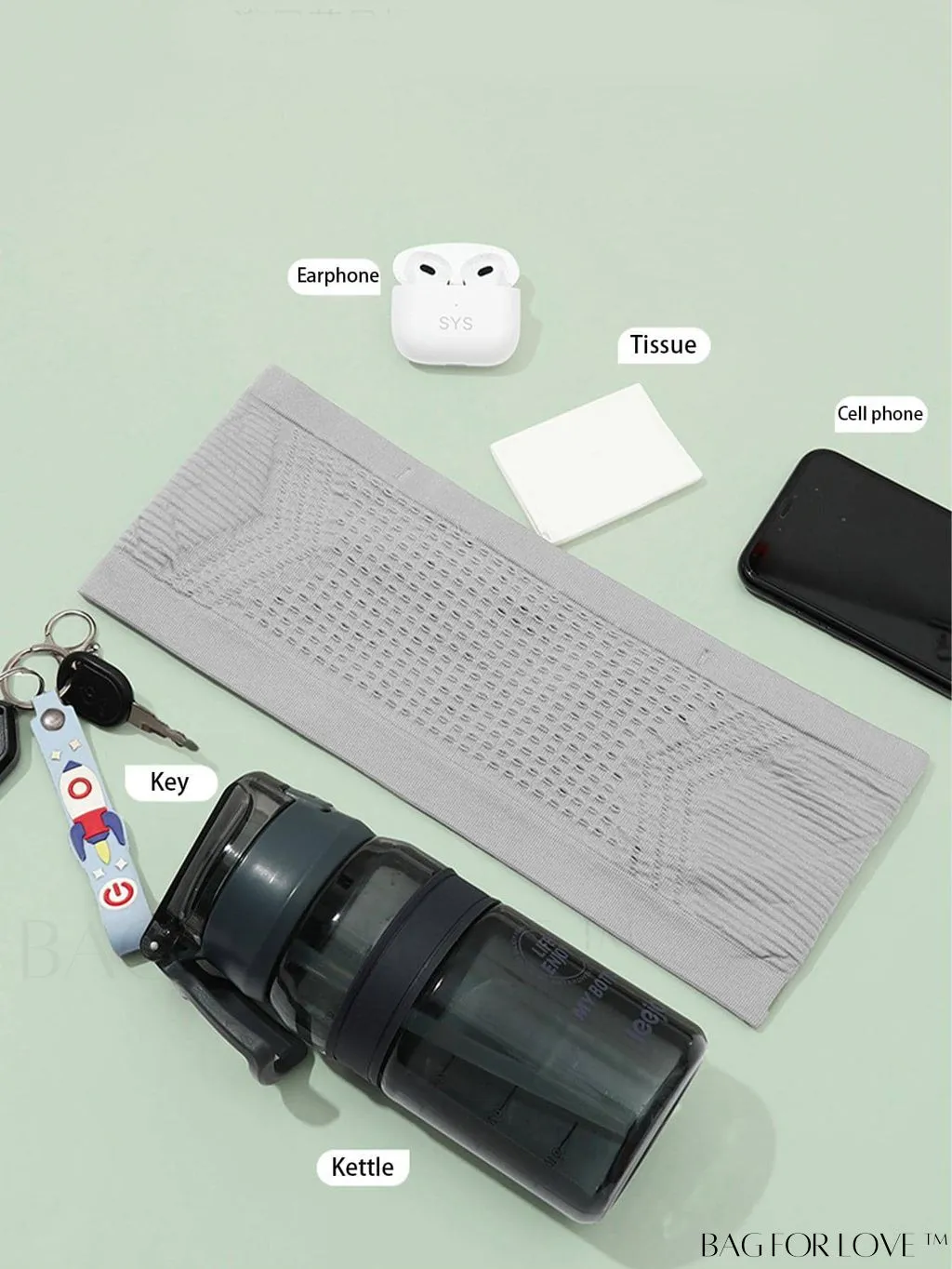BagForLove - Multi-Pocket Elastic Waist Bag for Running Sports with Phone Holder