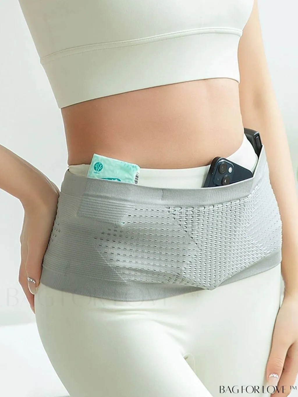 BagForLove - Multi-Pocket Elastic Waist Bag for Running Sports with Phone Holder