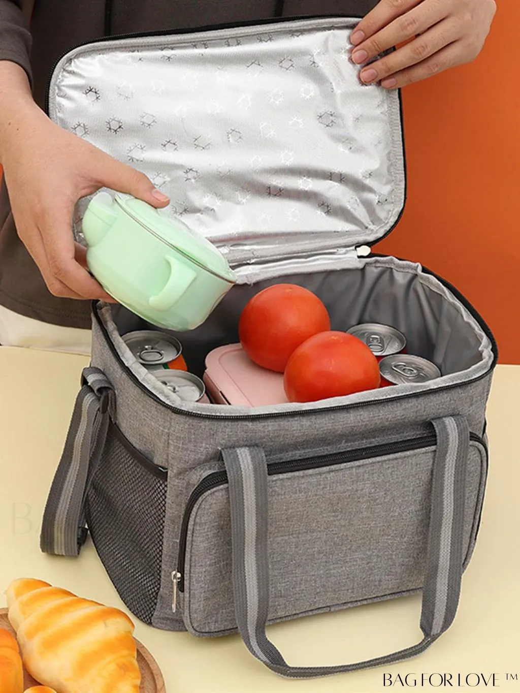 BagForLove - Portable Insulated Lunch Bag - Durable, Waterproof, & Stylish - Perfect for Office, Picnic, or Travel