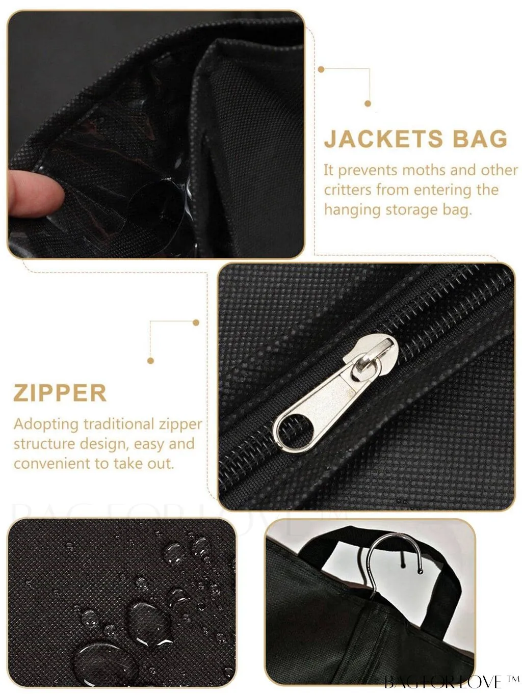 BagForLove - Wedding Dress Storage Bag - Travel-friendly, Organizer for Garments, Wardrobe, and Dorm Essentials