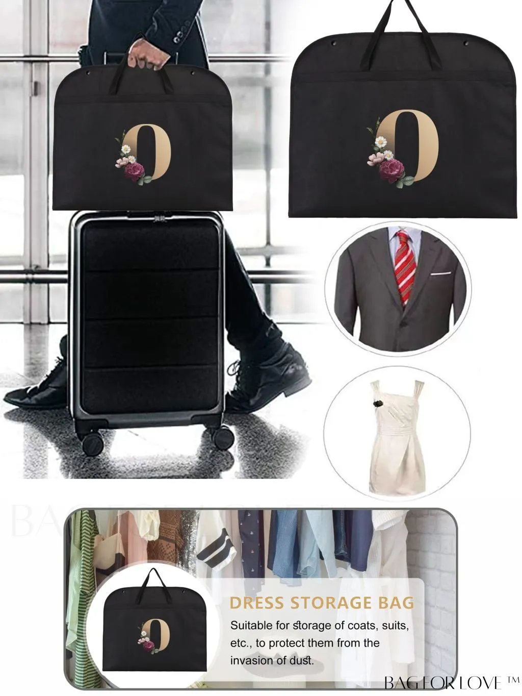BagForLove - Wedding Dress Storage Bag - Travel-friendly, Organizer for Garments, Wardrobe, and Dorm Essentials