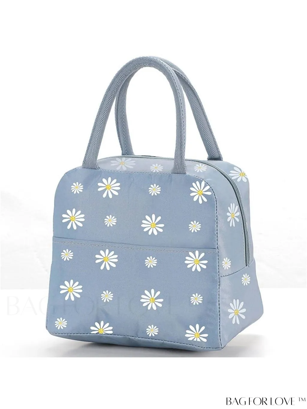 BagForLove - Womens Large Capacity Insulated Lunch Bag - Portable Daisy Print Picnic Thermal Cooler