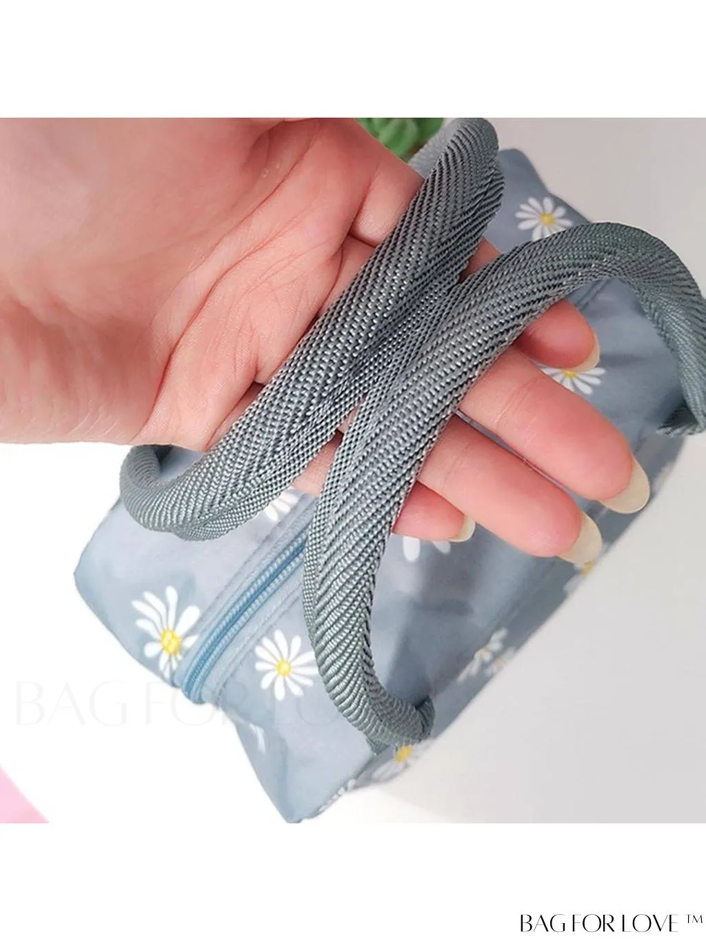 BagForLove - Womens Large Capacity Insulated Lunch Bag - Portable Daisy Print Picnic Thermal Cooler