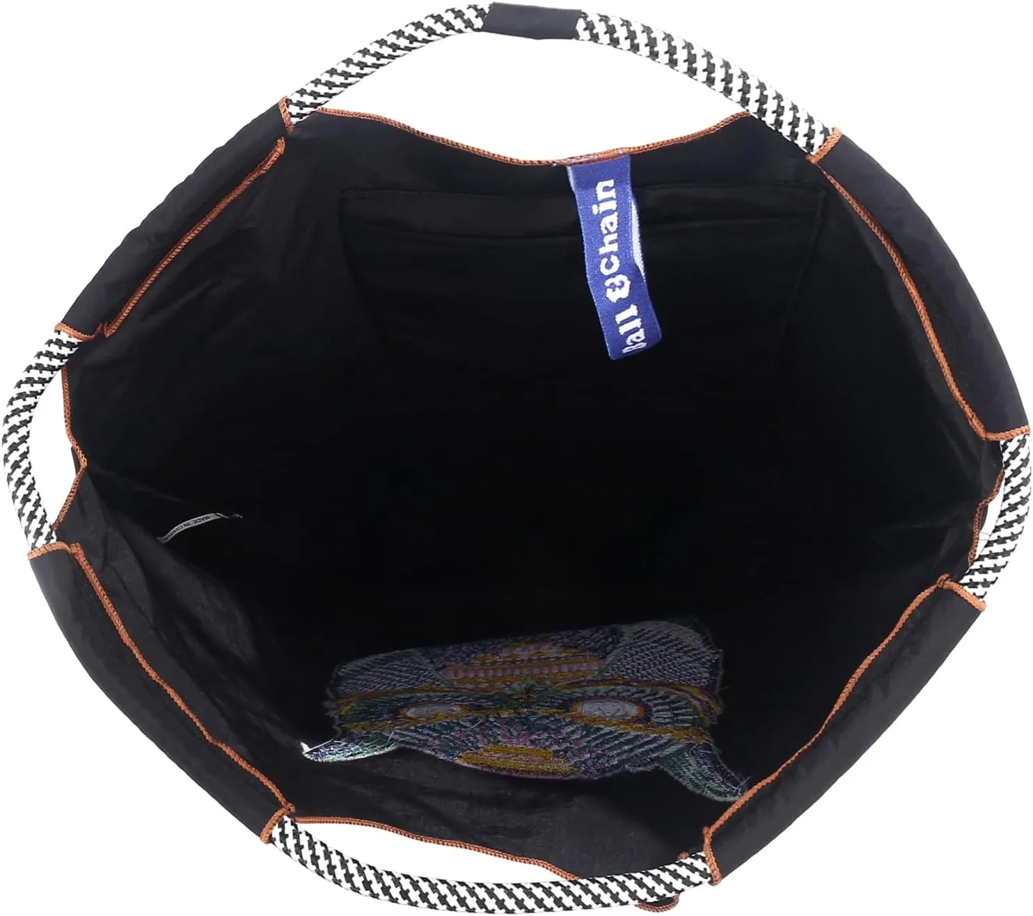 Ball&Chain Nylon Travel Tote Bag for Women，Lightweight Medium Reusable Grocery Shopping Cloth Bags，Suitable for Daily Life