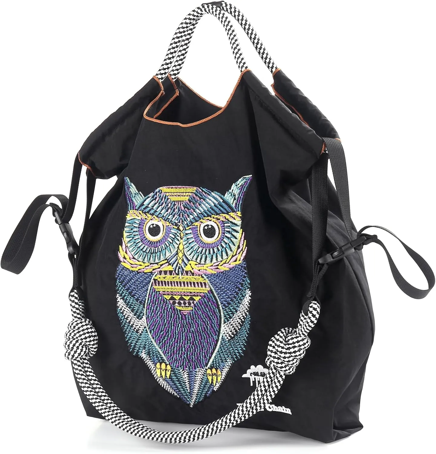 Ball&Chain Nylon Travel Tote Bag for Women，Lightweight Medium Reusable Grocery Shopping Cloth Bags，Suitable for Daily Life