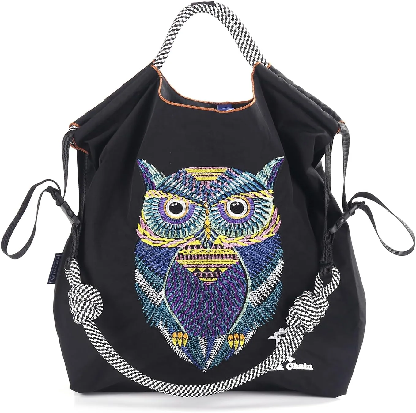Ball&Chain Nylon Travel Tote Bag for Women，Lightweight Medium Reusable Grocery Shopping Cloth Bags，Suitable for Daily Life